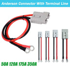 350A Plug Connector With M8 M6 Terminal Line 600V 4-50 Square 175A120A 50A Male Female Rechargeable Battery Connector