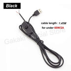 LED Strip USB Connector Cable Extension 2 Pin Power Supply Wire On/Off Switch Electrical 5V Wire For LED Lighting