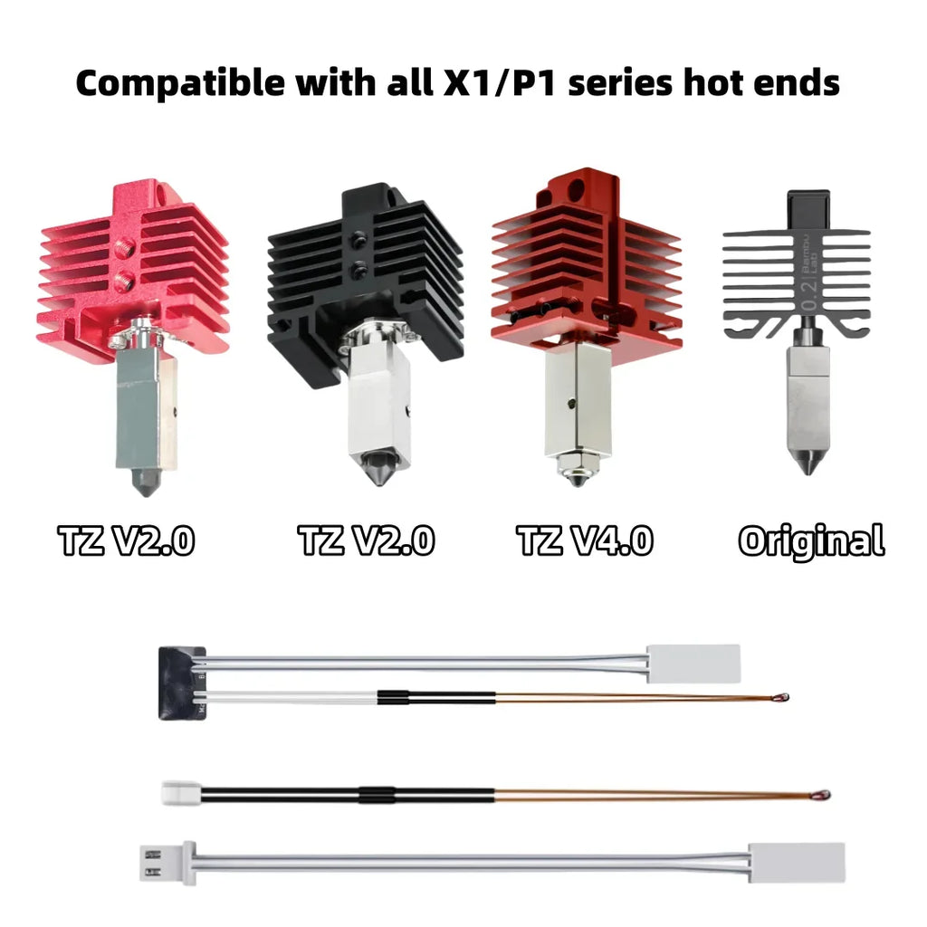 Ceramics Heater Thermistor for Bambu lab BambuLab X1 X1C P1 P1P P1S Combo 24v 48w Heating block 3D Printer Parts
