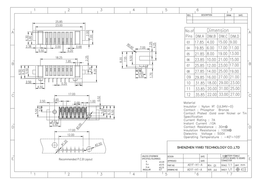 5 20Pcs Blade Male Battery Connector 2.0 MM Pitch 3 4 5 6 7 8 9 10 11 12 Position Right Angle Through Holes Straight PCB Header