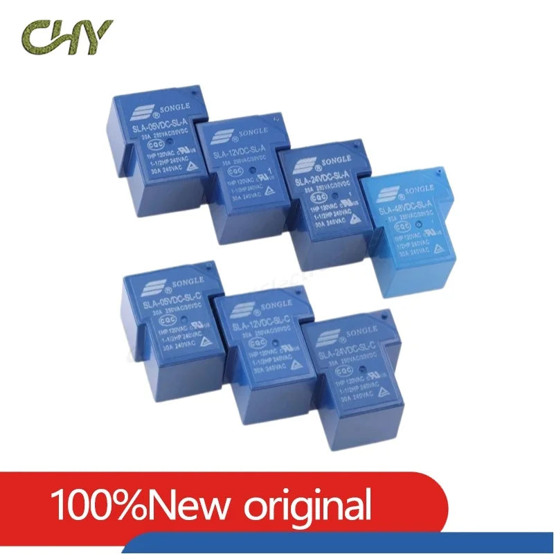 10/50Pcs/Lot T90 Songle relay SLA-05 09 12V 24VDC 48VC-SL-A-C 4/5/6 Pin 30A 250VAC/30VDC