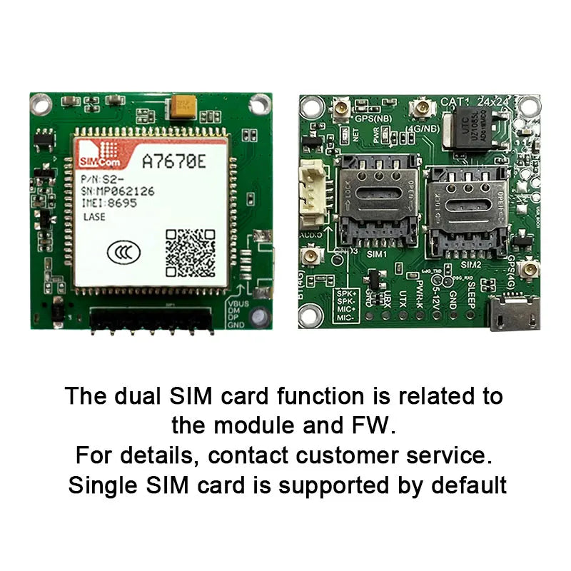 SIMCOM A7670E-LASE Single-row Needle Core Board with Antenna 4G 2G LTE CAT1 Module Modem Board Development Kit for Europe