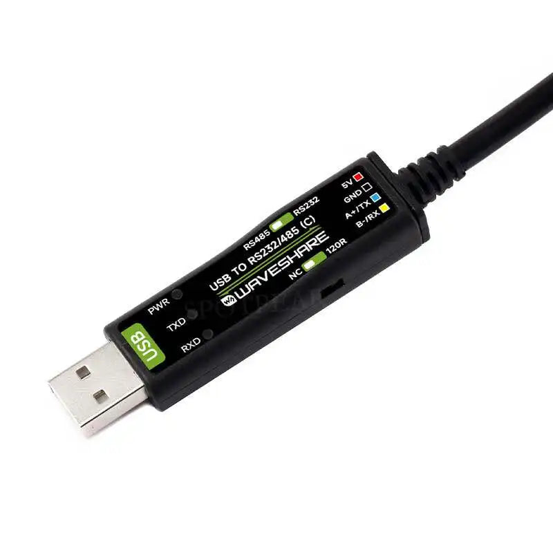 Industrial Grade USB to RS232/485 Serial Cable (C), 2m, Supports 3.3V/5V, Original FT232RNL Chip