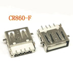 10/30/50PCS USB 2.0 4Pin A Type Female Socket Connector G54 2 Feet 90 Degree Data Transmission Charging