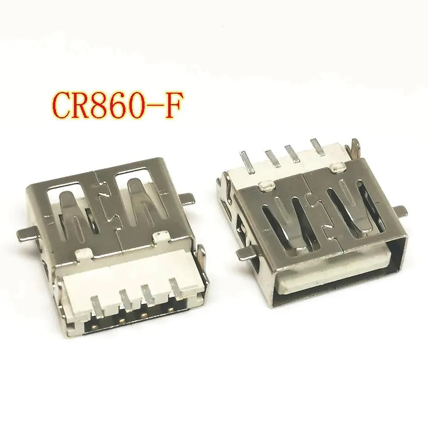 10/30/50PCS USB 2.0 4Pin A Type Female Socket Connector G54 2 Feet 90 Degree Data Transmission Charging