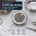 Automatic Single Calendar 2813 Mechanical Watch Movement 3 Hands For DG2813 Watch Movement Watch Repair Part