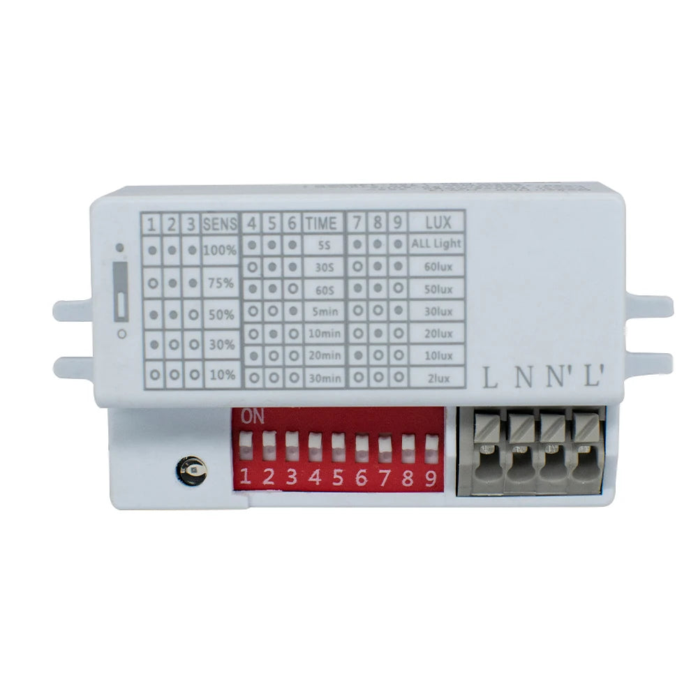 5.8GHz LED Microwave Radar Sensor Light Switch Human Body Motion Induction Sensor Controller Switch AC 220V-240V