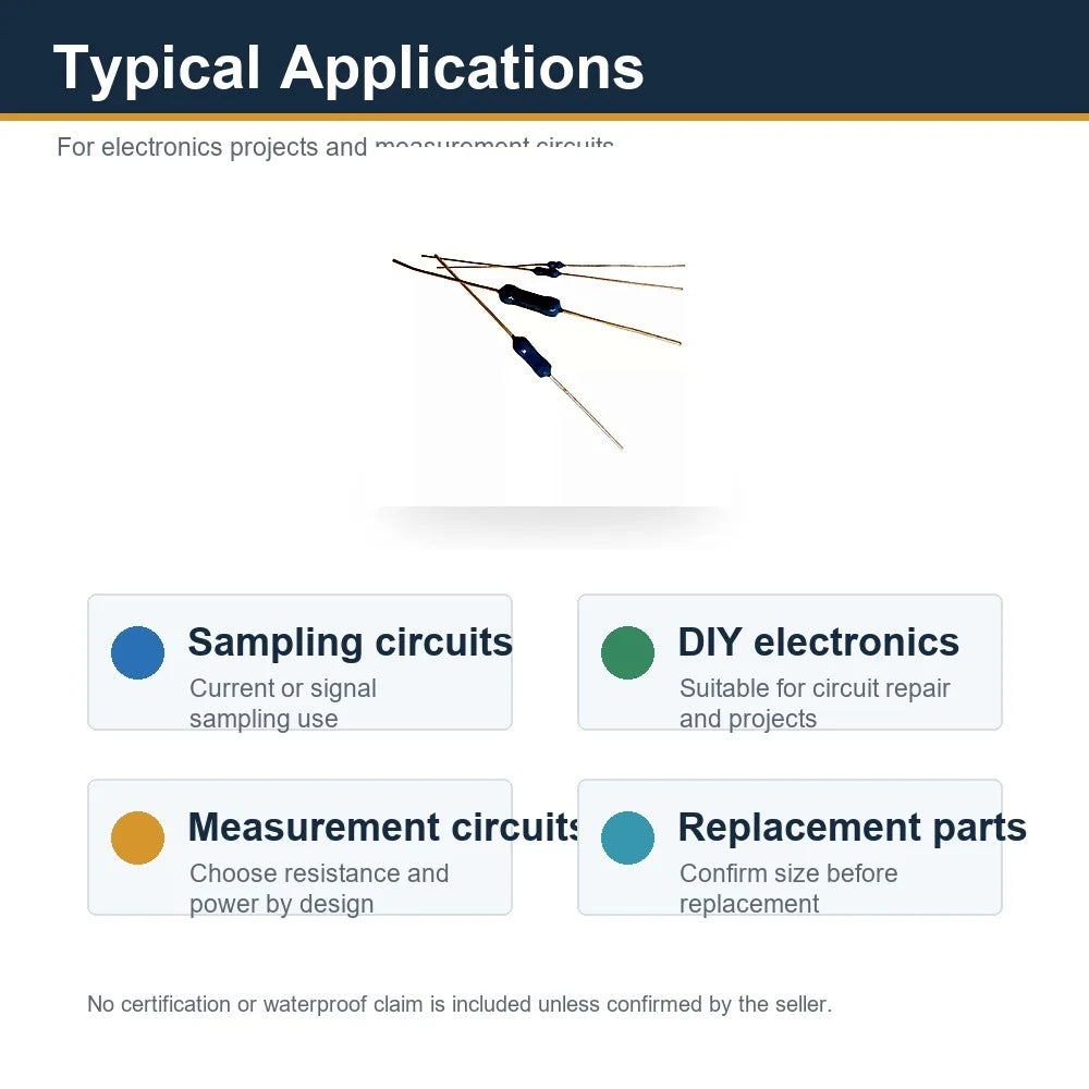 10PCS RE Precision Metal Film Non-Inductive Resistor 0.1% 25PPM 0.25W 0.5W 1W 2W Sampling Resistor