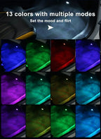 Wireless Adhesive LED Car Interior Ambient Light Remote Control Decor Auto Roof Foot Atmosphere Lamp Bicycle Tail Light