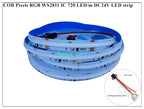 COB SPI LED Strip Light 24V 5m Addressable Pixels White CCT RGB RGBW RGBCCT WS2811 WS2814 Digital IC FCOB Magic Color Tape Rope