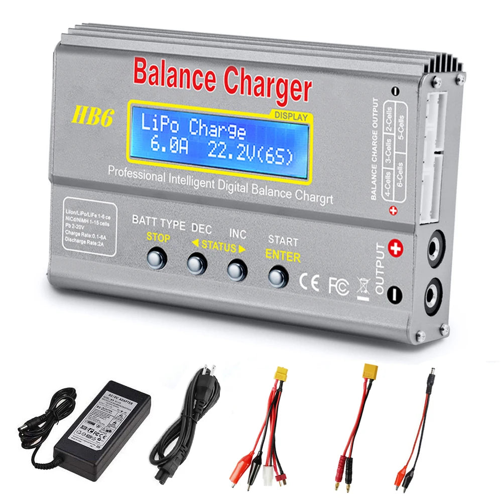 IMAX B6 80W Digital RC Balance Charger Discharger for LiPo NiMH NiCd LiFe Pb Battery Lipro Charger+ 15V 6A Adapter Optional