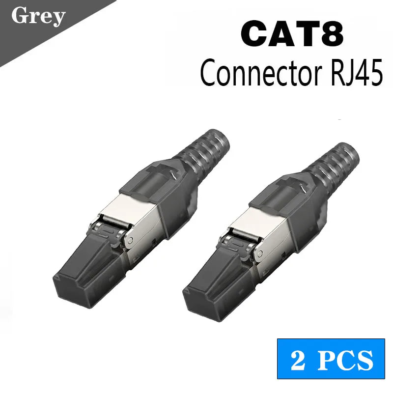 Vention NEW RJ45 Cat8 Cat7 Cat6A Connectors RJ45 Metal Tool Free Easy Termination Plug 2000MHz 40G LAN Cable Reusable Shielded