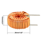 Uxcell Toroid Magnetic Inductor Monolayer Wire Wind Wound 10mH 3A Inductance Coil High Current Capability