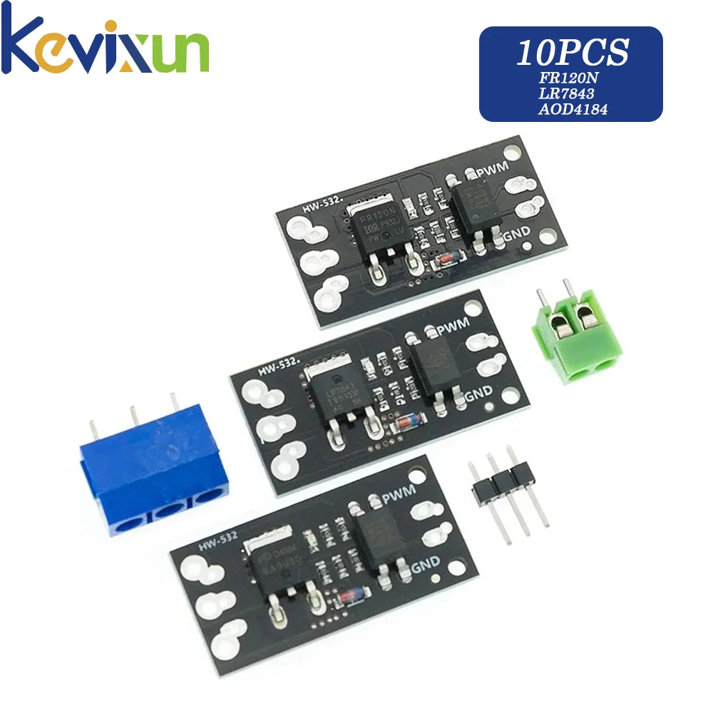10PCS FR120N LR7843 AOD4184 D4184 Isolated MOSFET MOS Tube FET Module Replacement Relay 100V 9.4A 30V 161A 40V 50A Board