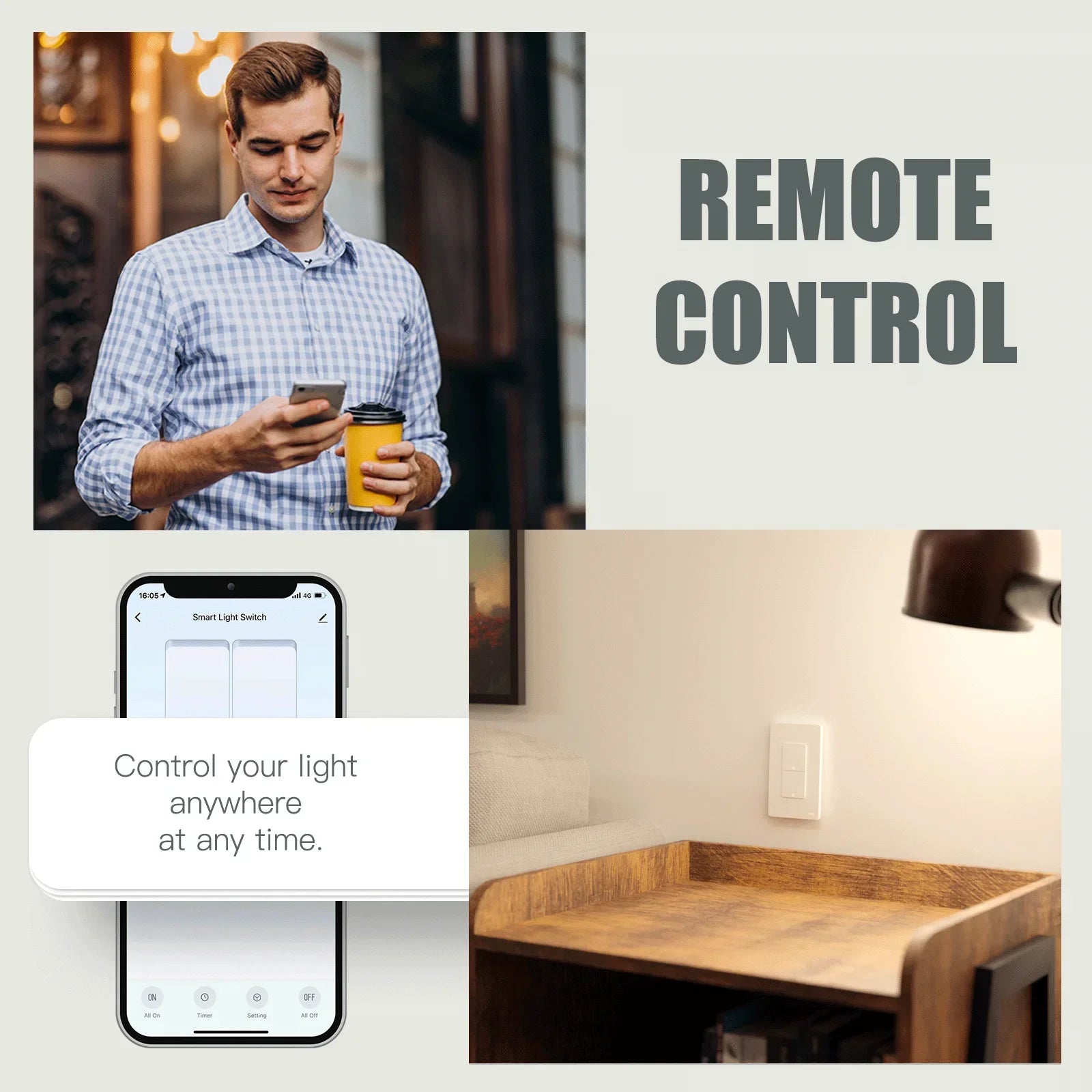 MOES Tuya ZigBee US Smart Light Switch Push Button Wall Switch Neutral Wire/No Neutral Wire Required Work With Alexa Google Home
