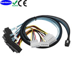 LONRIONSAS#Mini SAS SFF-8087 to SFF-8482 with 4X Molex Power Connectors for Raid Controller to Hard Drive Cable