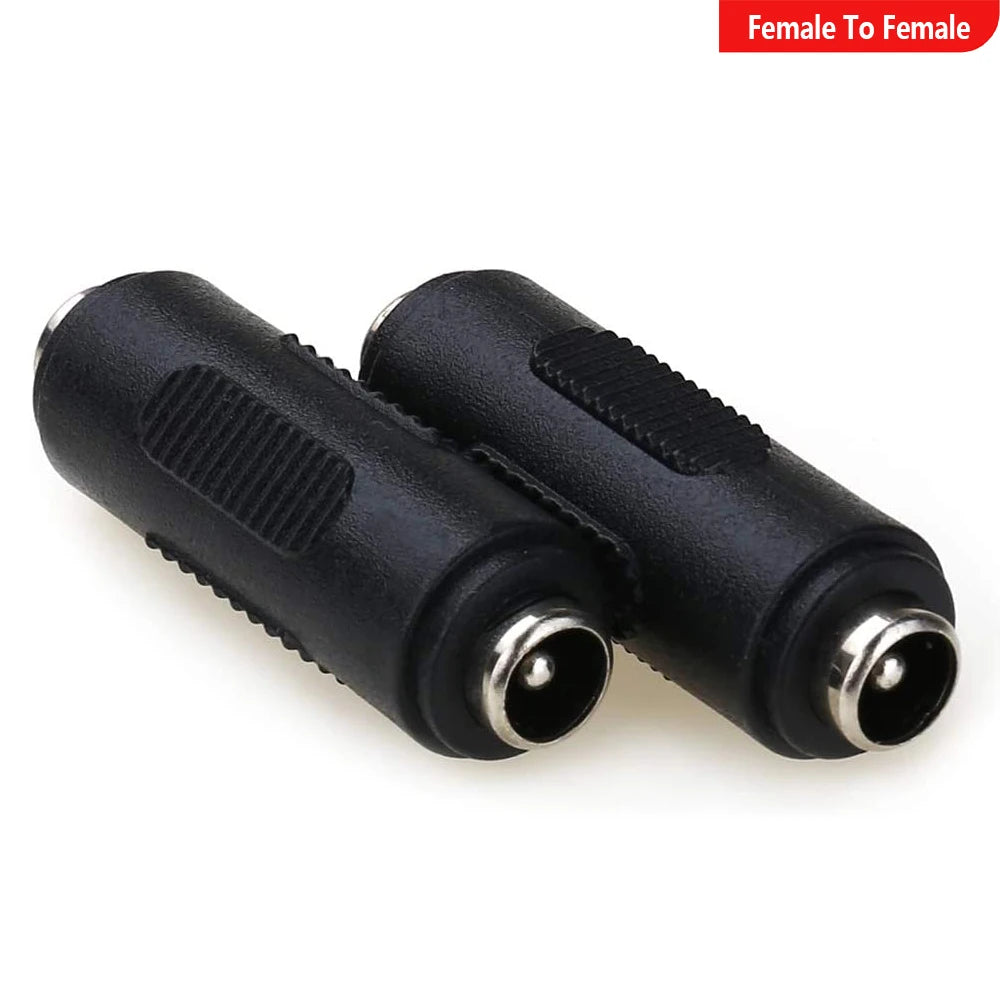 DC Power Connector Adapter Male Female Jack Socket Plug Barrel Connector 5.5x2.1mm 12V/24V For CCTV Security Camera LED Strip