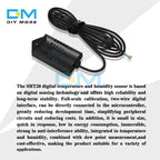 SHT20 Digital Temperature Humidity Sensor Module with Case 1M Extension Cable 0-100%RH -40 -125 C Replacement AM2320 DHT11 DHT22
