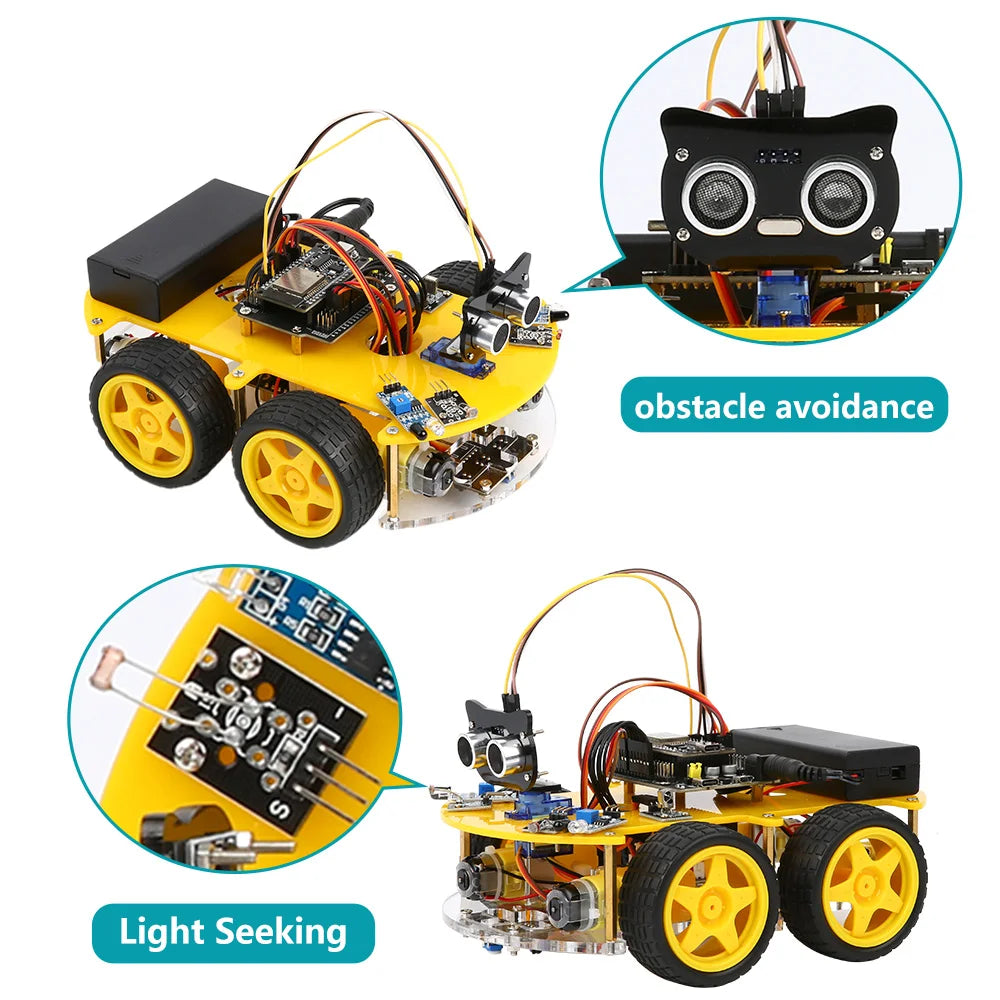 ESP32 Smart Robot Car Kit  Remote Control Car for Arduino Programming Project STEM Education Science Coding Kit