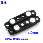 1sets DC 36V 5A Waterproof Magnetic Pogo Pin Connector 5Pin With Ears Pogopin Male Female Spring Loaded DC Power Socket
