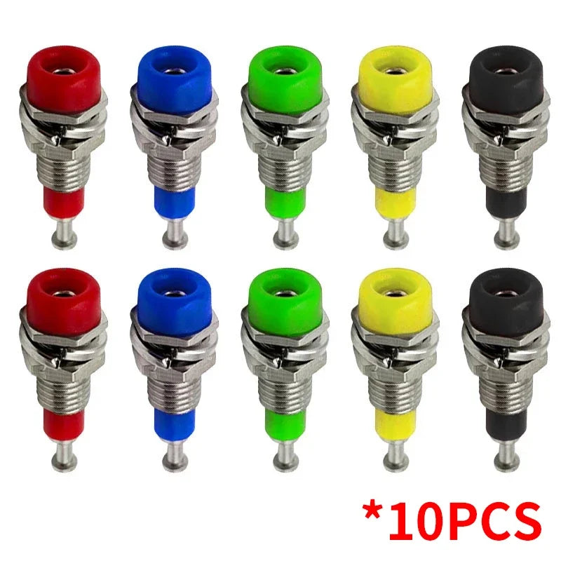 10/50/100PCS 2mm Banana Female Socket with Insulated Copper Terminal – Ideal for Panel Testing and Speaker Connections