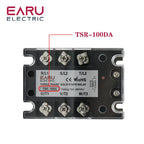 TSR  SSR-10DA SSR-40DA SSR 25A 60A 80A 100A Three Phase SSR Solid State Relay DC Control AC 480V 5-32V Input Aluminum Heatsink