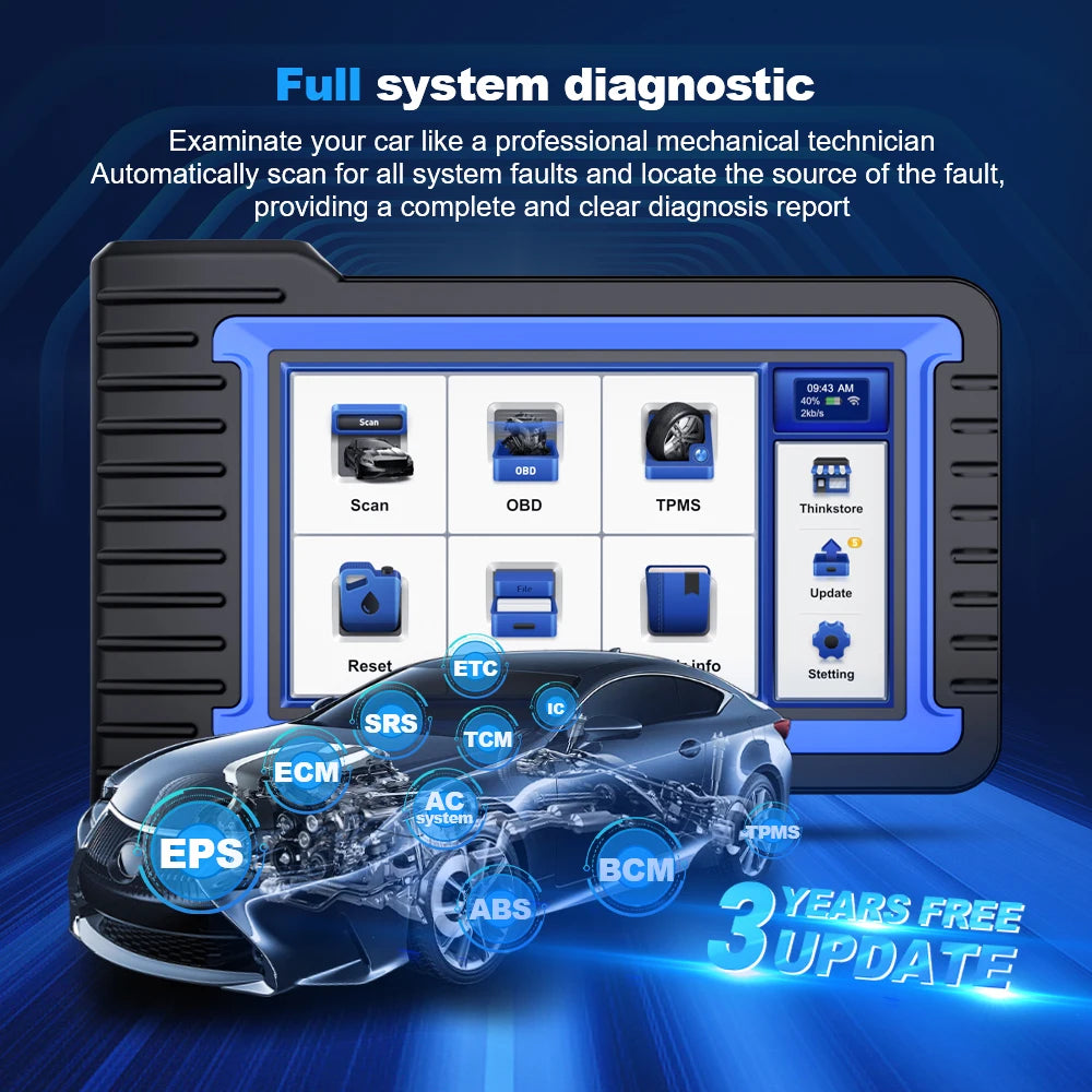 MUCAR VO7S CANFD Professional Scan Tool Bi-Directional Control ECU Coding Auto Car Diagnostic Tool Full System OBD2 Scanner