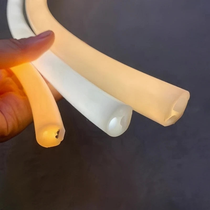 Round Flexible LED Neon Rope Lamp Silicone Tube 180/270/360° Tape Lamp Diffuser For WS2811 WS2815 Outdoor Decor Neon Strip Light