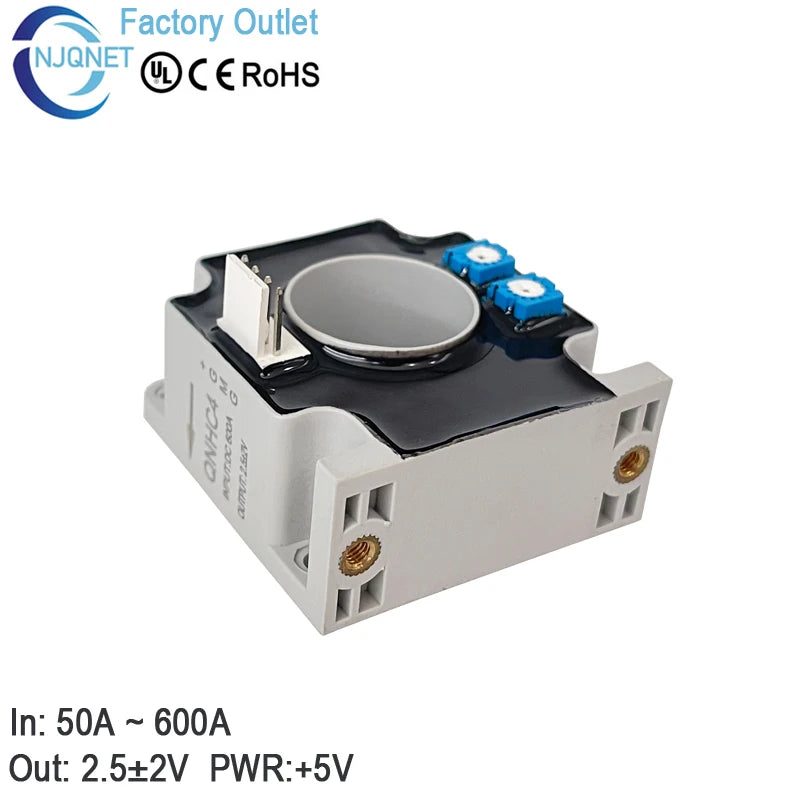Hall Effect Current Sensor 2.5V 2V QNHC4 50A 100A 200A 400A 500A 600A 0.5 Class DC Current Transducer Hall