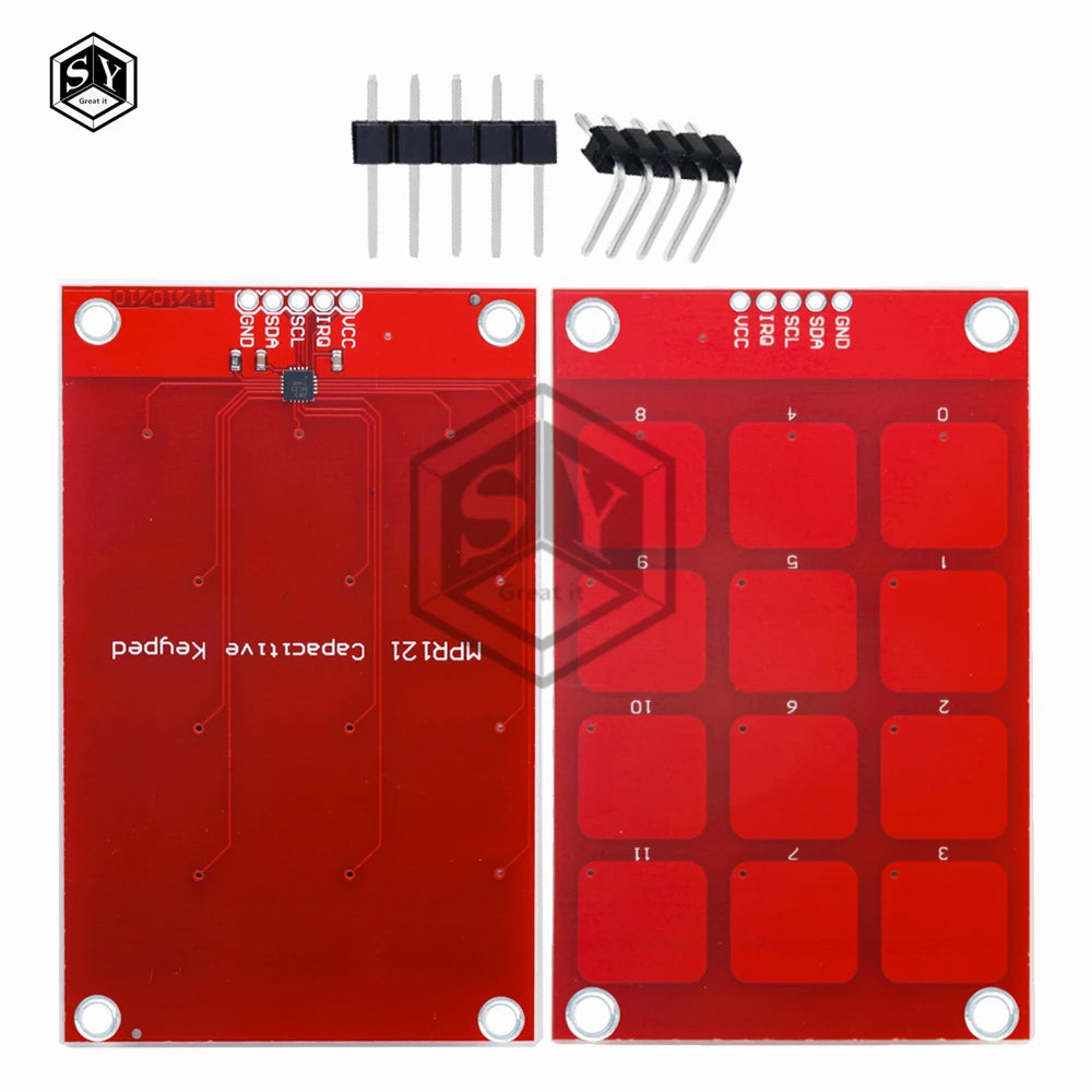 12-Button Capacitive Touch Keypad (MPR121): I2C Interface Sensor Module –for Arduino-Compatible