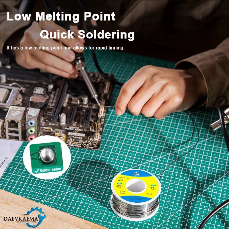 EMA Quality Welding TIN Wire 60/40 0.8mm 1.0mm Soldering Solder Wire Tin Flux for Soldering Welding Solder Wire 50G 100G