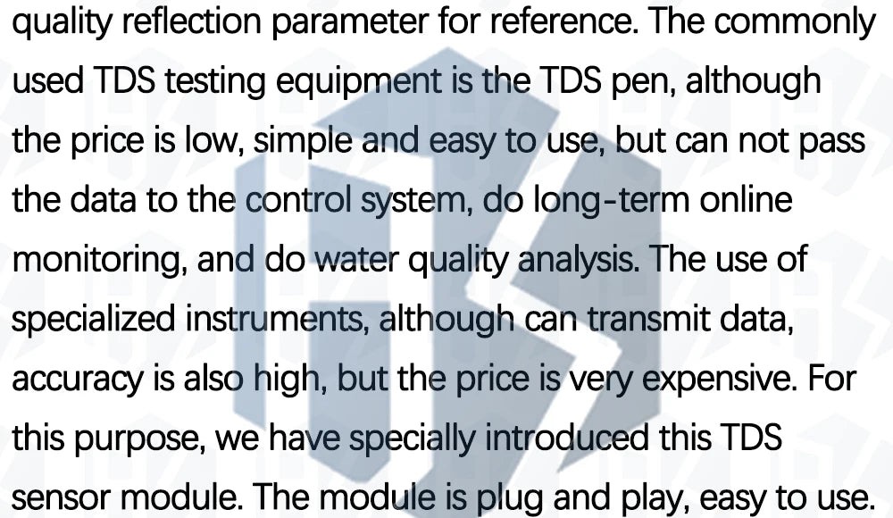 TDS Sensor Module Dissolved Solids Analog Signal Soluble Solid Water Quality Detection DS18B20 Temperature for Arduino 51/STM32
