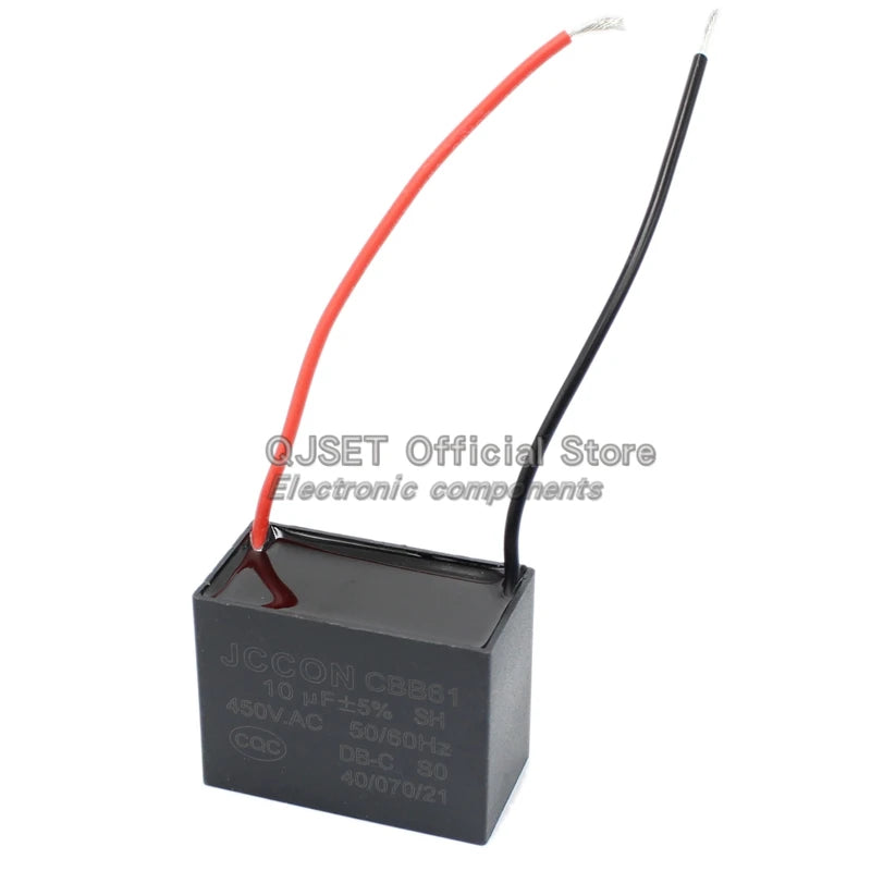 1pcs CBB61 Fan Starting Capacitor 450V 0.8/1/1.2/1.5/2/2.5/3/3.5/4/4.5/5/6/7/8/10/12/15/18/20UF Ceiling Fan Hood Motor Capacitor