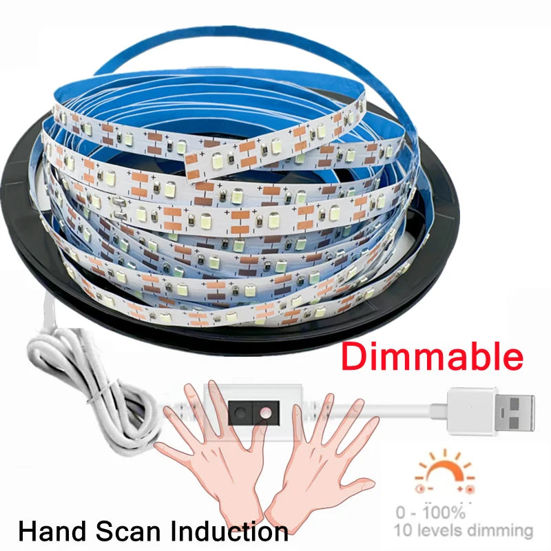5V USB Led Strip Light SMD 2835 50CM 1M 2M 4M 5M White/Warm White/Red/Blue/Green IP21 Flexible Lighting Ribbon Tape Backlight