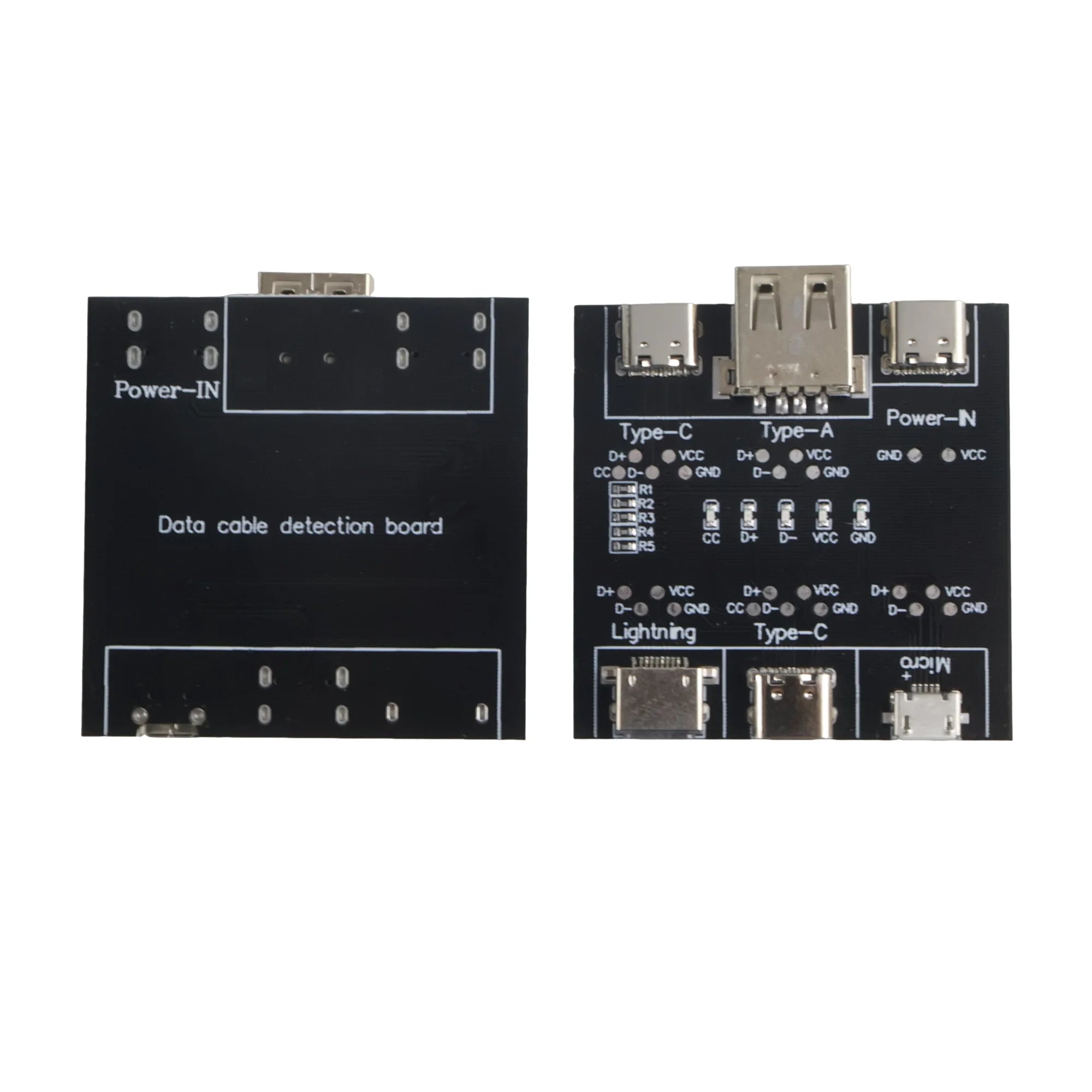 DT3 Data Cable Detection Board Type-C USB Tester for Micro USB Lightning Cable Short Circuit On/Off Diagnose Tool LED Indicator