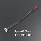 1PC Type-C Micro USB Connector FPC 2Pin 3Pin R1 EK Decryption Welding Wire Flat Cable Male  Fast Charge Wire Extention For Phone