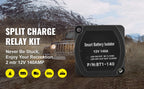 SucceBuy Split Charge Relay Kit Voltage Sense Relay Professional 12V 140AMP 2/4/5/6 mtr Battery Cable for ATVs UTVs RVs Camping