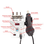 Hot Air Gun 858D BGA Rework Solder Station Heat Gun 220V 700W Hair Dryer For Soldering SMD SMT Welding Repair Tool