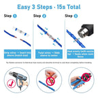 50/100/120/150/200/250PCS Solder Seal Wire Connectors Heat Shrink Butt Connectors, Waterproof Insulated Electrical Wire Terminal