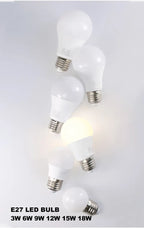 4pcs/lot LED Light Bulbs E27 AC 220V SMD2835 3W 6W 9W 12W 15W 18W Home Indoor Room LED Lamps Cold/Warm White Lights Bulb