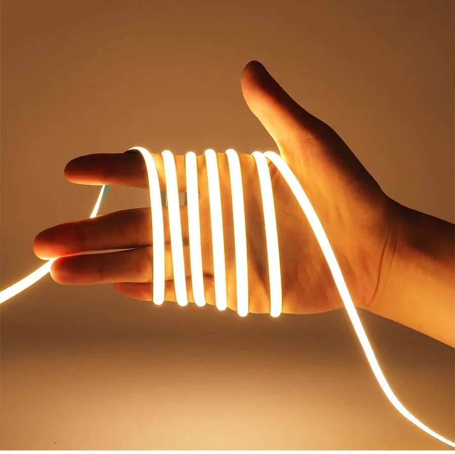 FOB COB LED Strip Lights 3mm 5mm 8mm 10mm 12V 24V Flexible Dimmable LED Tape Easy Install Cuttable 3000K 4000K 6000K LED Tape