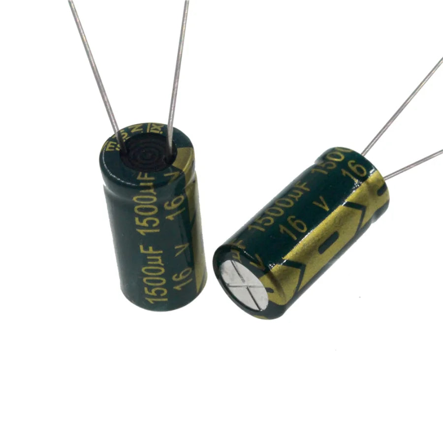 50pcs 1500uF 16V 1500MFD 16WV 10*16mm Aluminum Electrolytic Capacitor Radial