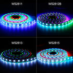 WS2811 WS2812B WS2813 WS2815 5050RGBIC Smart LED Strip Lights Individually Addressable IC  30/60/144Pixels/Leds/m Light DC5V/12V