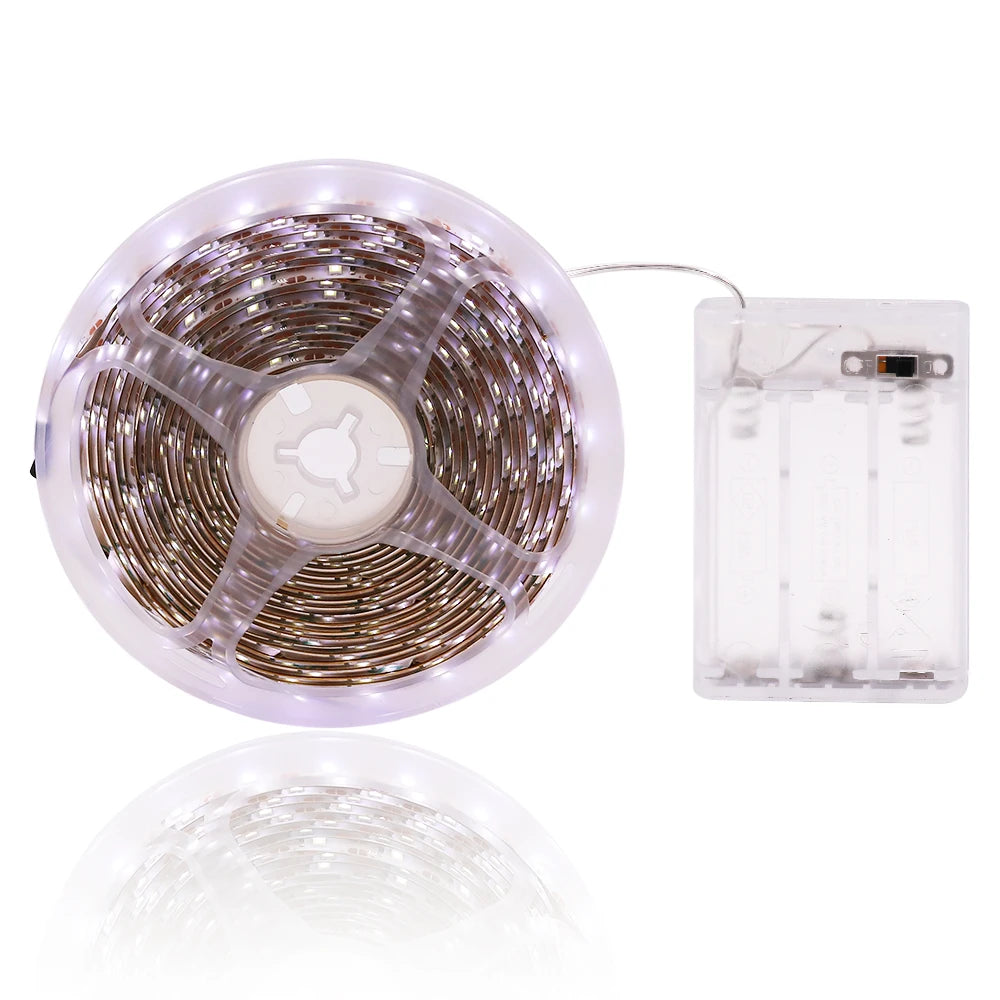 3AA Battery Power 5V Led Strip Light SMD 2835 60LED 1M 2M 3M 4M 5M 50cm Flexible LED Light Stripe Waterproof Ribbon Diode Tape