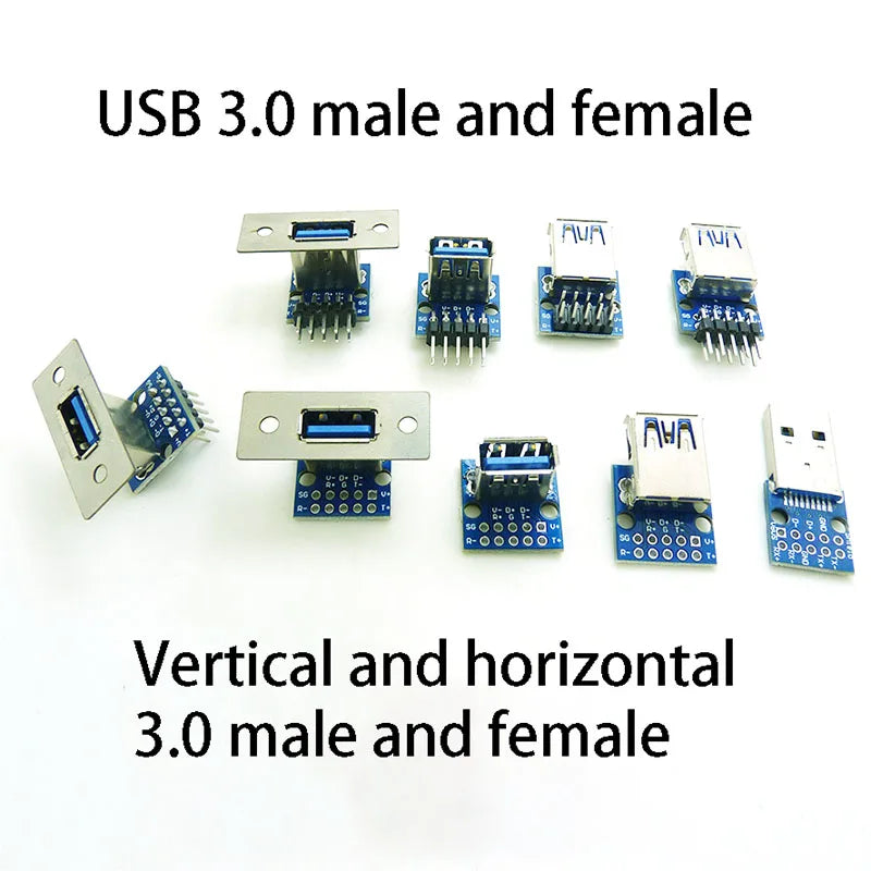 1pc MICRO MINI 5P 4P 9P 10P  type-c USB To Dip Female B-type Square Interface Printer Mike PCB Converter Adapter Breakout Board