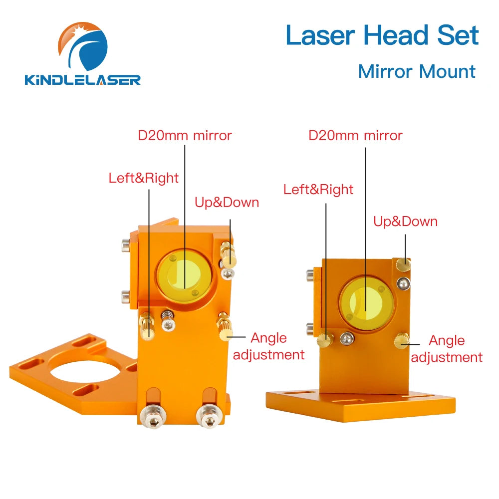 Kindlelaser K Series CO2 Laser Head Set D12/20 PVD Lens Dia.12/20mm Mo Mirror D20mm for K40 Laser Engraving Cutting Machine