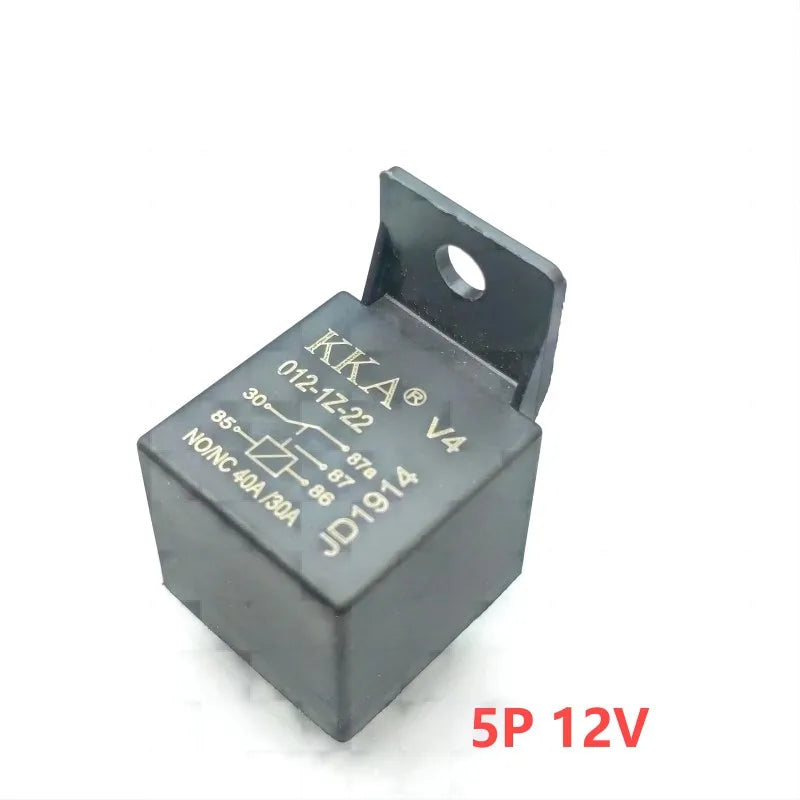 Waterproof Automotive Relay 12V 24V 4PIN 5Pin 40A with Black Red Copper Terminal Car Auto Relay Socket SPDT Harness Cable