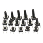 50PCS Momentary Tactile Push Button Click Switch 6X6mm 4.3mm-17mm H=4.3mm 4.5mm 5mm 6mm 7mm 8mm 9mm 10mm 13mm 14mm 4Pin Switch