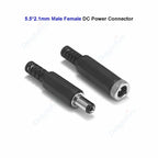 DC Power Connector 5.5mm 2.1mm 2.5mm 3.5mm 1.35mm Barrel Plug 3A 5V 12V Male Female Jack Socket Screw Nut Panel Mount Adapter