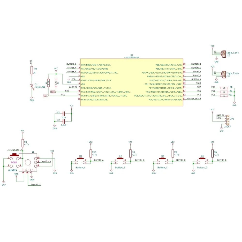 Mini-Joystick Module with I2C Interface 5 Buttons + Analog Thumbstick X/Y Axis for Arduino ESP32 micro:bit